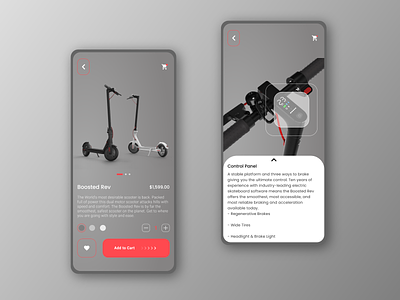 Boosted rev app concept design electric minimal redesign scooter shop ui ux xd