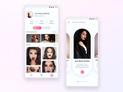 MakeUp app application beauty beauty app concept design fashion fashion app makeup makeup app minimal ui ux xd