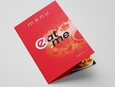 eat me menu branding broshure flyer design food typography