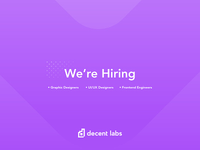 We're Hiring agency designer hiring job tech