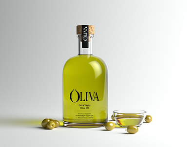 Oliva 3d bottle brand identity branding design drop logo design logotype oil olive render