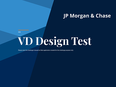 JP Morgan Visual Design Test bank design challenge design evaluation design task design test job jp morgan redesign ui user interface userinterface vd visual design