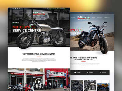 Motorcycle Service Centre ui design ux design web design