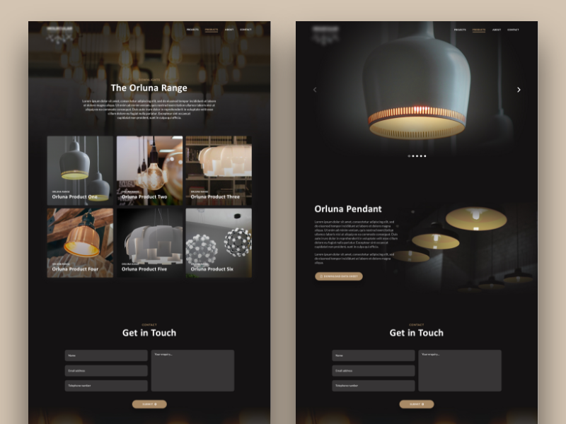 Concept Lighting Specialist Web Design lighting web design ux design ui design