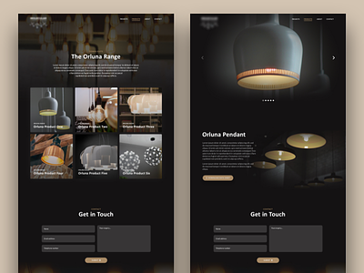 Concept Lighting Specialist Web Design lighting ui design ux design web design