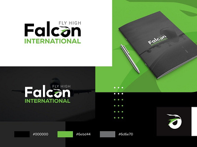 Falcon International - Logo branding design graphic design illustration logo vector