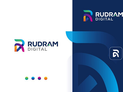 Rudram Digital - Logo branding graphic design illustration logo vector