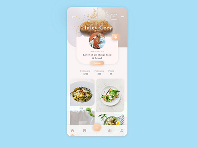 Social Profile appdesign food app interaction design interfacedesign mobile ui social app social profile socialmedia ui uidesign uiux user experience user experience design ux ux ui ux design ux ui designer uxdesign uxuidesign visual design