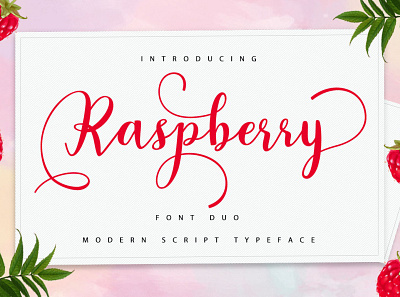 Rasberry Script fancy font ink lettering modern script typeface wedding invite