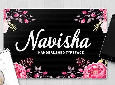 Navisha Script branding designer font ink modern script wedding