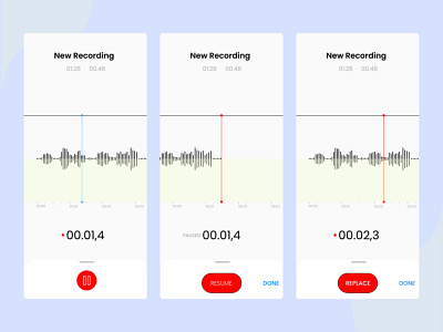 Recording Social Audio audio audio app audio player mobile app music player recorder uidesign ux design