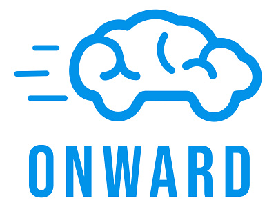 Onward DLC 5 autonome blue brain branding car corto bert dailylogochallenge dailylogodesign design flat happinessdesigns logo logodesign logos minimal onward vector