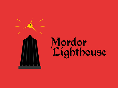 Mordor Lighthouse DLC 31 branding corto bert dailylogochallenge dailylogodesign design happinessdesigns lighthouse logo logodesign logotype lord of the rings sauron vector