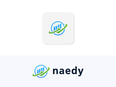 Naedy Logo branding company company logo flat logo gradient gradient logo iconjar letter mark logo logo design minimal modern logo price simple logo stock market symbol unique logo