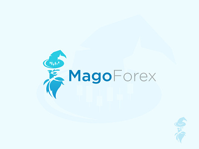 MagoForex Logo design abirhossainsajul blue color branding flat logo head icon logo logo design minimal modern logo new logo sajul2590 symbol
