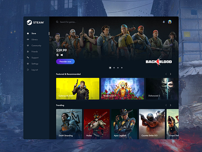 Steam App Redesign