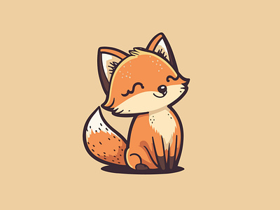 Illustration of a cute fox