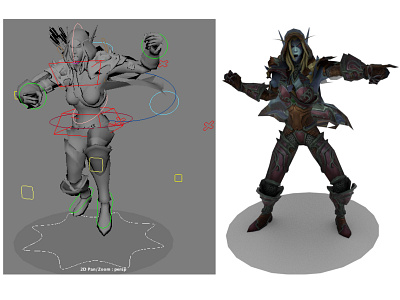 Sylvanas Rig 3d 3d animation 3d artist maya rig rigging video game warcraft wow