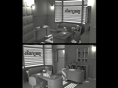 Psych Office 3d 3d artist autodesk interior maya model modeling psycho room tv