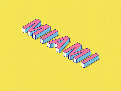 Miami Isometric Text