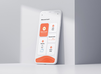 Fitness Tracker App Concept app design fitness app fitness tracker flat minimal ui weather app