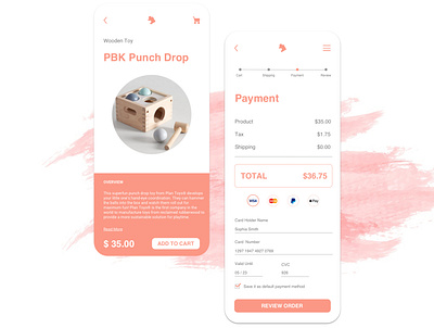 Checkout Page (Toy e-commerce) app checkout page toy ux ui