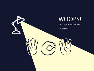 Woops! I found a 404 Page. 404page hands lighting woops
