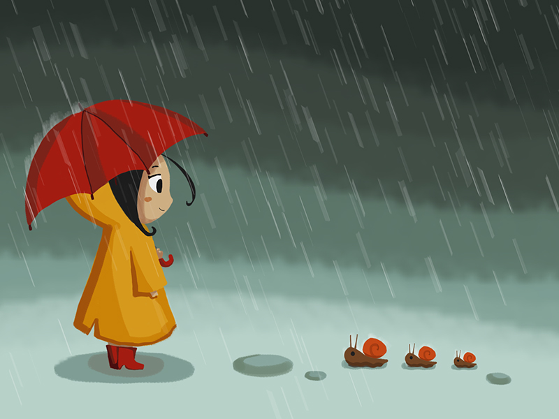 It is raining early. It's Rainy. - Дождливо.. Дождь cartoon. Raining мультяшная.