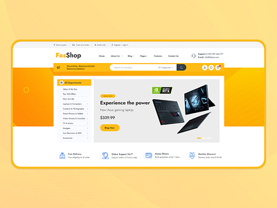 Ecommerce Home page - Hero Section