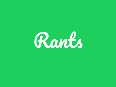 Rants logo design art branding design graphic design illustration illustrator logo typography vector web