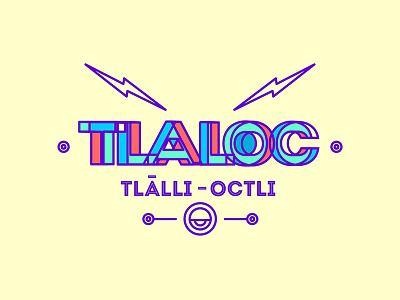 Tlaloc design illustration logo mexican