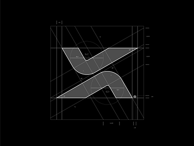 SpaceX-The Construction Grid bold branding branding design construction futuristic grid logo mark spacex tech technology tesla visual identity