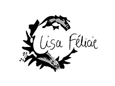Lisa Félicie (logotype) black design flower lacework lisa félicie logo minimalist nature peony
