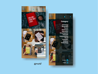 Bookstore UI Design app design ui ux