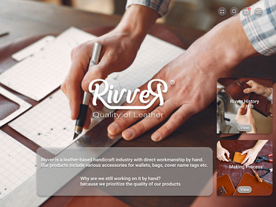 Web Design for Leather Shop app design ui ux web