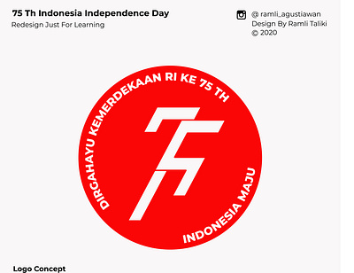 Indonesia independence day logo redesign adobe illustrator cc illustraion indonesia independence day logo logodesign redesign