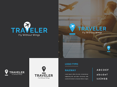 Traveler Logo Design adobe illustrator cc branding design logo logodesign plane logo tourist travel logo traveler vector