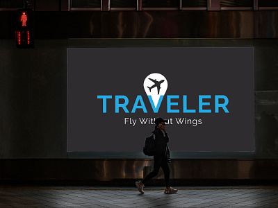 Traveler Logo adobe illustrator cc branding design logo logodesign plane logo tourist travel logo vector