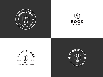 Bookstore Logo adobe illustrator cc book book store book store logo branding design library logo logodesign shop store vector