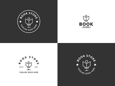 Bookstore Logo adobe illustrator cc book book store book store logo branding design library logo logodesign shop store vector