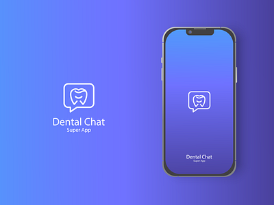 Dental Chat App Logo adobe illustrator cc app app logo branding chat app dental dental app dental chat dental logo dentist design health app logo logodesign vector
