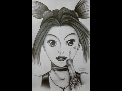 Harley Quinn illustration sketch