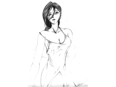 sexy lady illustration sketch