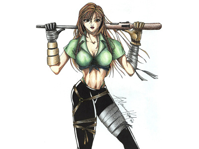 Lady Sniper illustration sketch