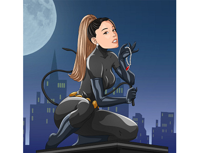 Cat-Ariana design digitalart fanart illustration photoshop portrait art
