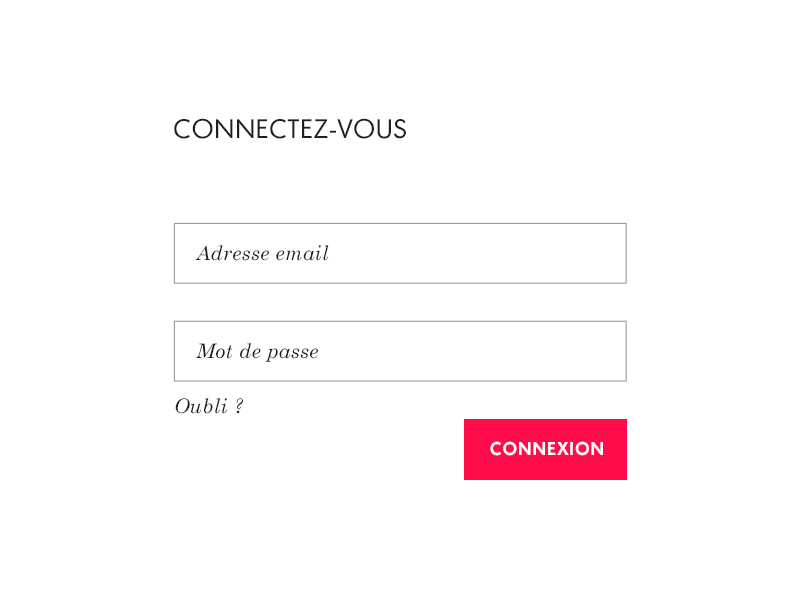 Connexion login