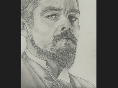 Leonardo Dicaprio celebrity detail django draw drawing graphic pencil sketch