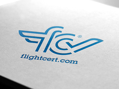 Logo - Flightcert aircraft branding flight line logo logo one color