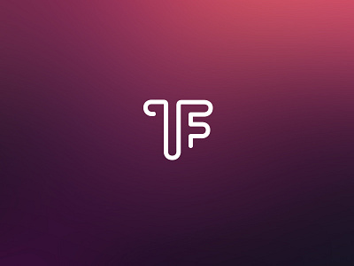 TF initials line logo tf