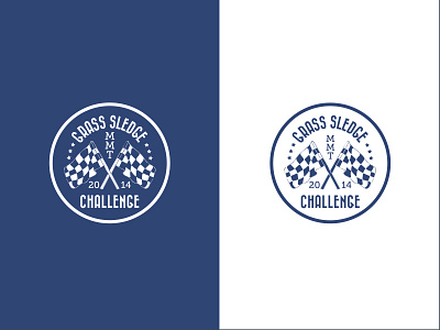 Grass Sledge Challenge Badge badge blue label logo racing sledge